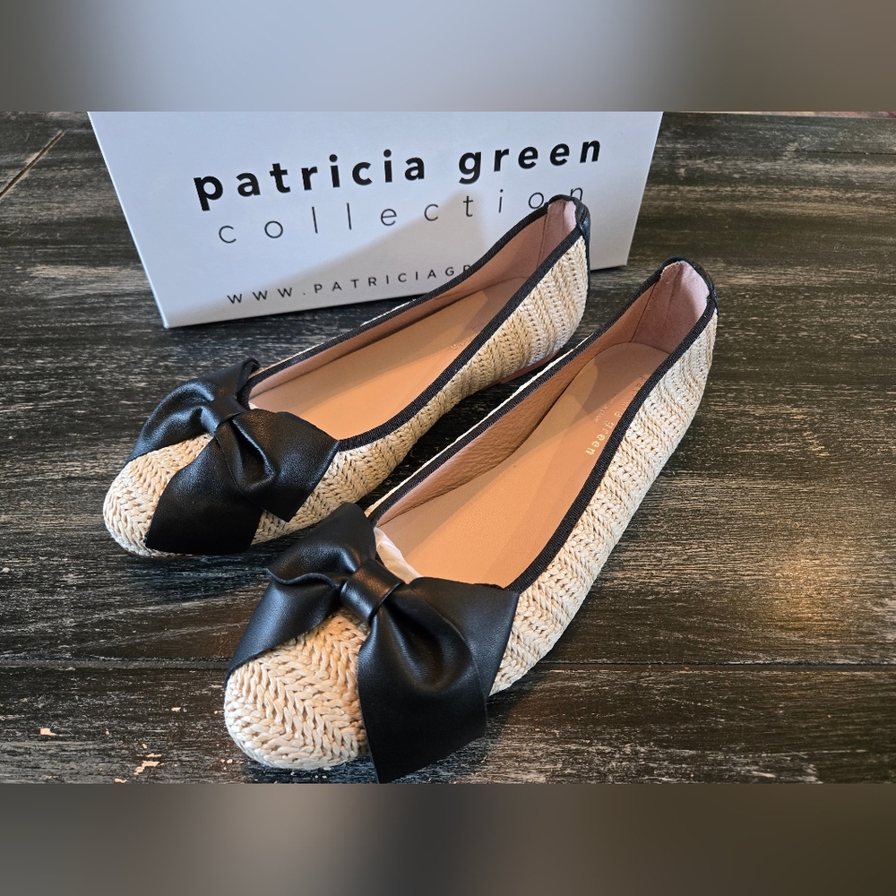 Patricia Green St. Tropez Raffia Ballet Flats